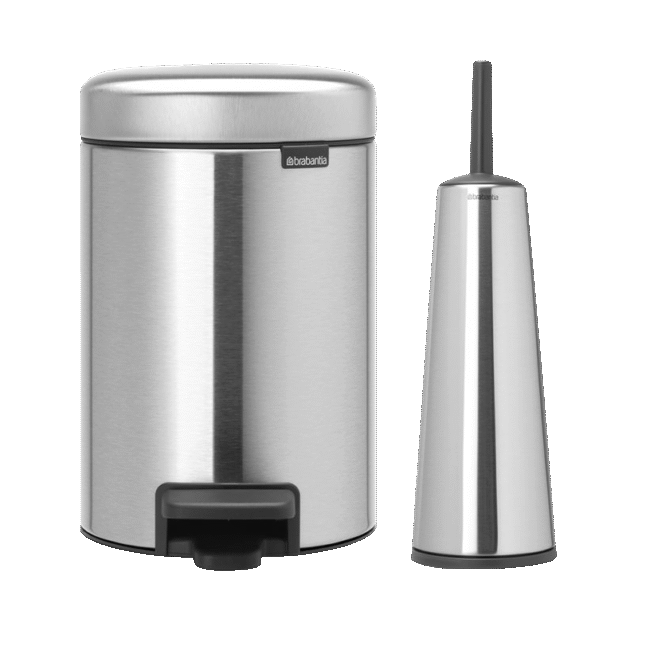 ست سطل ۳ لیتر و توالت شو استیل مات برابانتیا brabantia