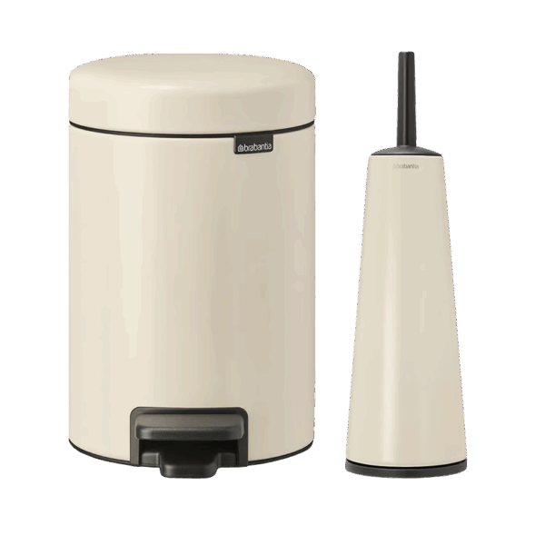 ست سطل ۳ لیتر و توالت شو بژ ( کرم ) برابانتیا brabantia