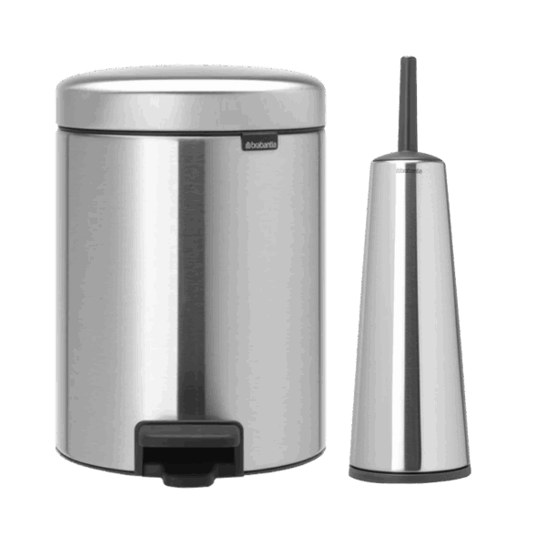 ست سطل ۵ لیتر و توالت شو استیل مات برابانتیا brabantia