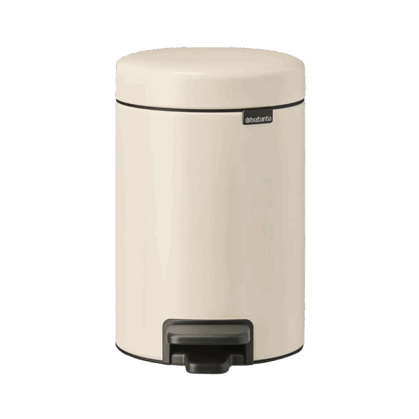 سطل زباله 3 لیتر پدالی بژ (کرم) برابانتیا brabantia