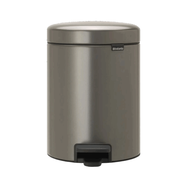 سطل زباله 5 لیتر پدالی پلاتینیوم برابانتیا brabantia