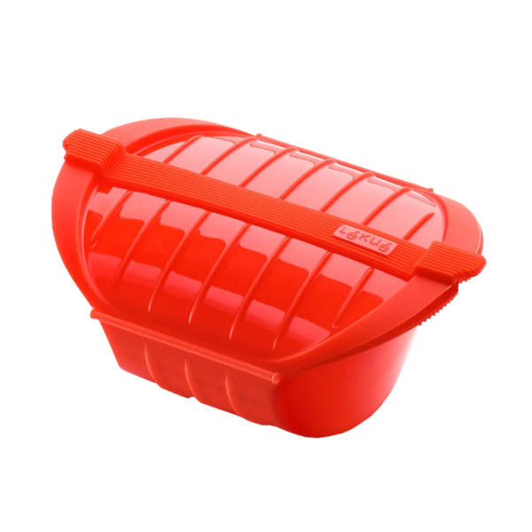 ظرف بخارپز سیلیکونی مایکروویو 3 الی 4 نفره لکوئه اسپانیا lekue 🇪🇸